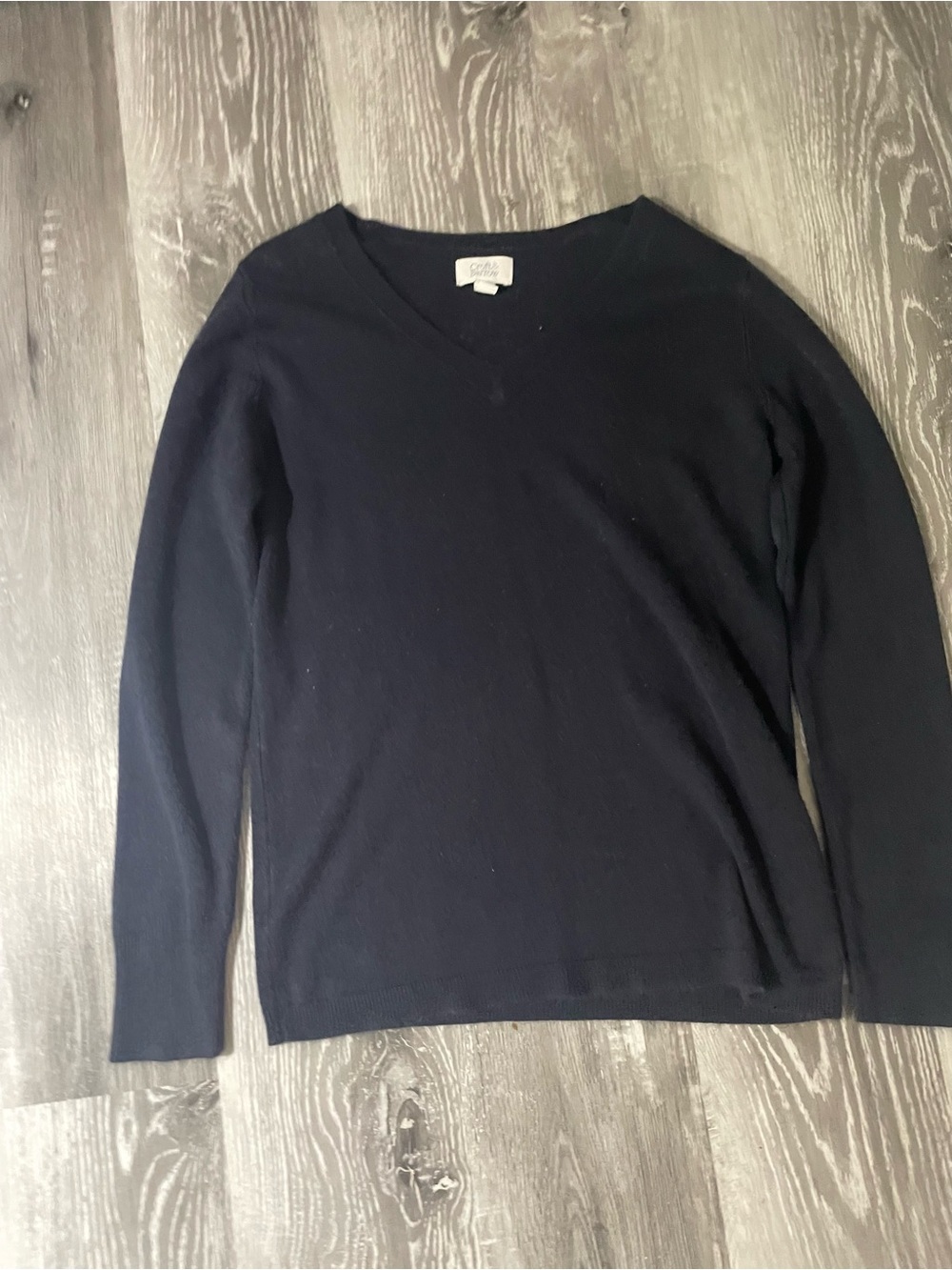 Navy V neck sweater
